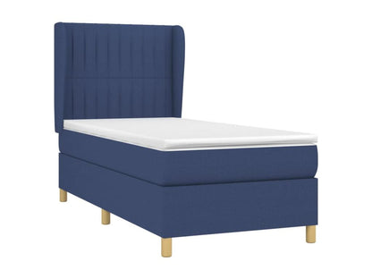 Lit à sommier tapissier avec matelas Bleu 90x190 cm Tissu OWNV91122