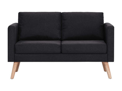 Canapé 2 places Tissu Noir LAIF44661