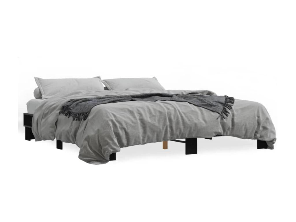 Cadre de lit sans matelas noir 200x200 cm FYGP17253
