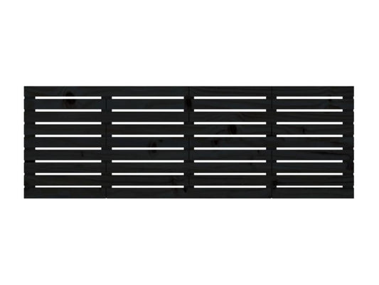 Tête de lit murale Noir 166x3x63 Bois massif de pin UXDR60291