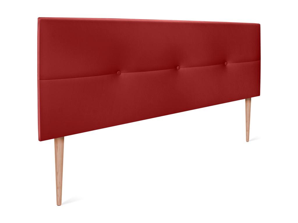 Chicyla Tête de lit similicuir avec Boutons 160x105cm avec pieds Lits 150/160 - Rouge AZOI55044