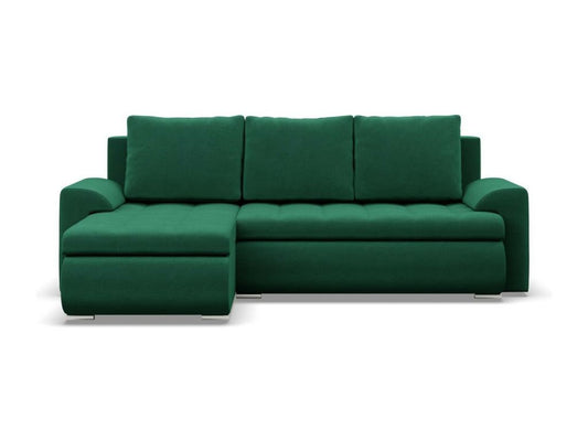 Gauche Canapé d'angle avec fonction couchage Bleu foncé BUYF95489