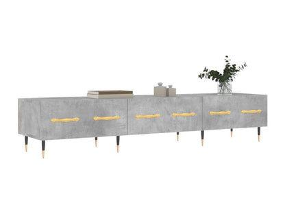 Meuble TV gris béton 150x36x30 cm bois d'ingénierie VIQV52902