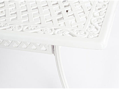 Table de jardin aluminium moulé blanc Chicyla 213cm VLHT98584