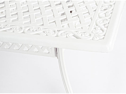 Table de jardin aluminium moulé blanc Chicyla 213cm VLHT98584