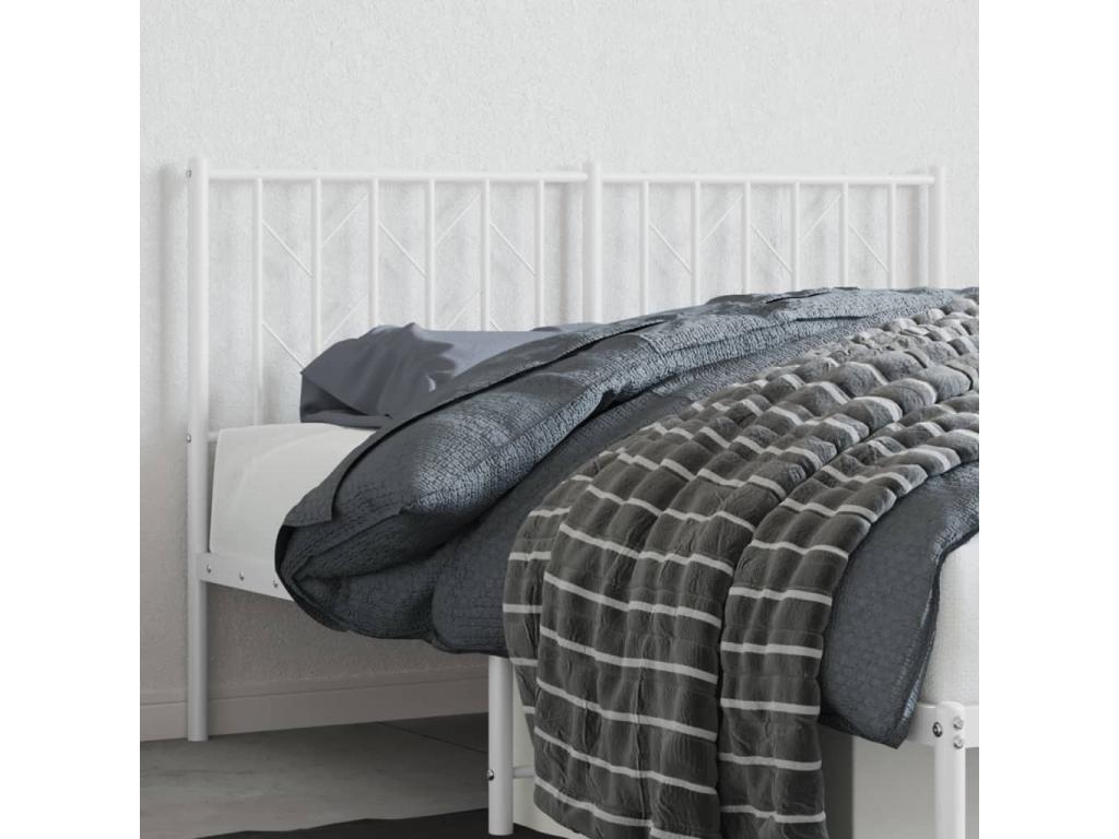 Tête de lit métal blanc 140 cm BRWM23022