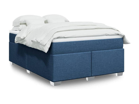 Sommier à Chicyla de lit avec matelas Bleu 140x200 cm Tissu MXRO54325