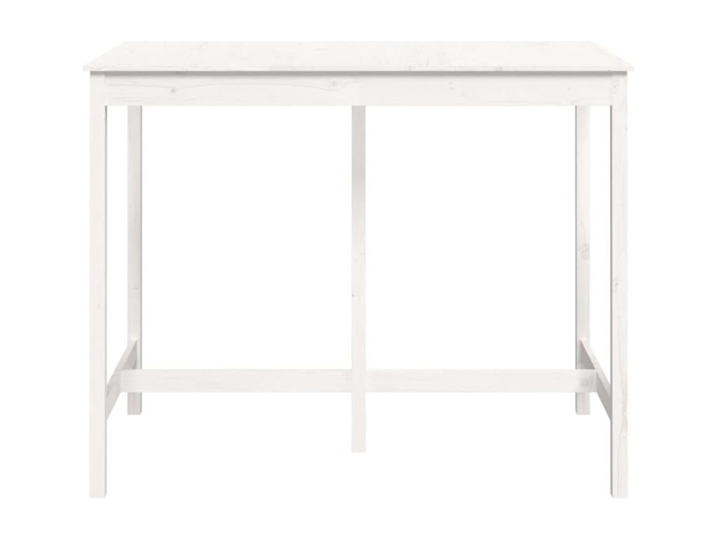 Table de bar Blanc 140x80x110 cm Bois massif de pin RCES90315