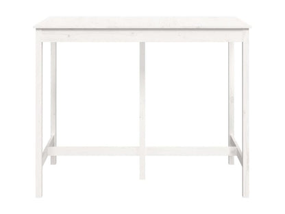 Table de bar Blanc 140x80x110 cm Bois massif de pin RCES90315