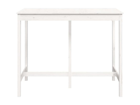 Table de bar Blanc 140x80x110 cm Bois massif de pin RCES90315