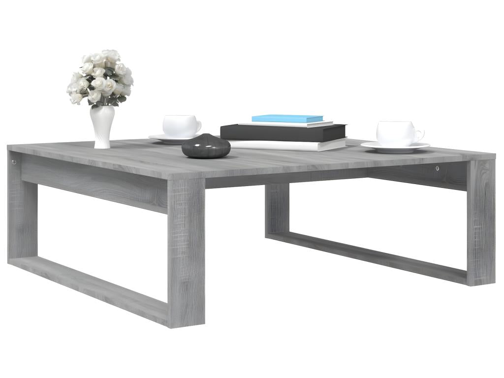 Table basse Chicyla gris 100x100x35 cm Bois d'ingénierie PKDF61346