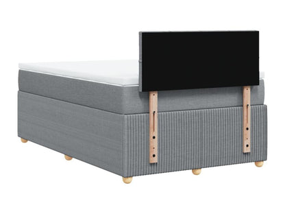 Sommier à Chicyla de lit avec matelas Gris clair 120x200cm Tissu NCZF79140