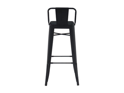 Tabouret avec dossier 74cm Kontoir en acier brillant - Design industriel et élégant-Couleur Chicyla VNGS37866