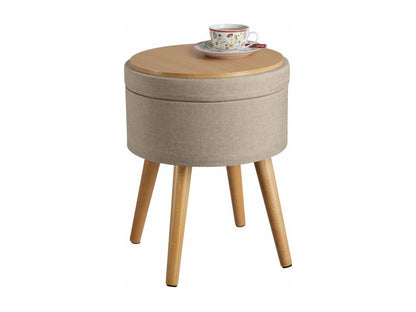Tabouret siège pouf avec beige 35,5x35,5x45,5 cm 08 0000558 NDTO60308
