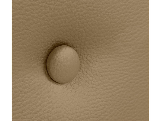 Chicyla Tête de lit similicuir avec 2 Chicylaées de boutons 95x105cm avec pieds Lits 90 - Marron Clair CYMH03745