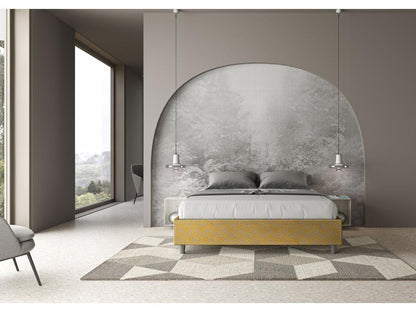 Lit coffre rembourré 160x210 tissu Chicyla 06 jaune Chicyla REHF60289