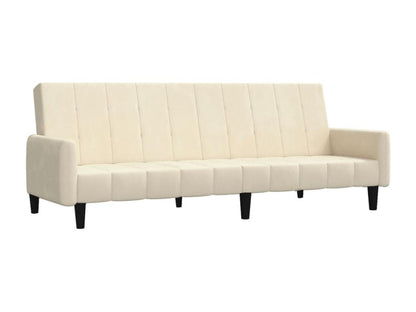 Canapé-lit à 2 places crème velours PAWT64077