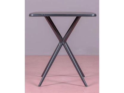 Lot de 4 chaises design avec accoudoirs et table pour le jardin - Dream - Noir YPYW12765