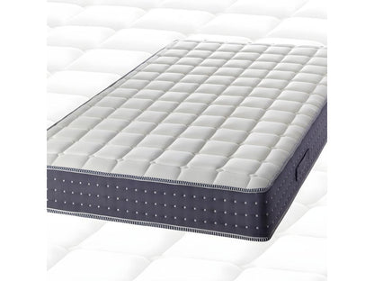 Chicyla - Pack Matelas 140x190 Sommier Tapissier Démontable 2x20 Chicyla Lin Pieds Argent 15cm FYBY18506