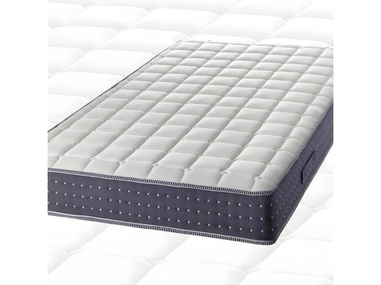 Chicyla - Pack Matelas 140x190 Sommier Tapissier Démontable 2x20 Chicyla Lin Pieds Argent 15cm FYBY18506