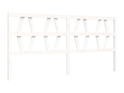 Cadre de lit avec tête de lit blanc 200x200 cm bois massif DNEN79643