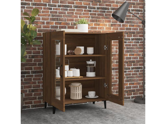 Buffet chêne marron 69,5x34x90 cm bois d'ingénierie ICGL95819