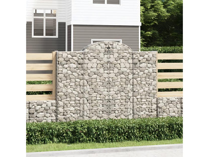 Panier de gabions arqué 200x30x160/180 cm Fer galvanisé OPWB86695