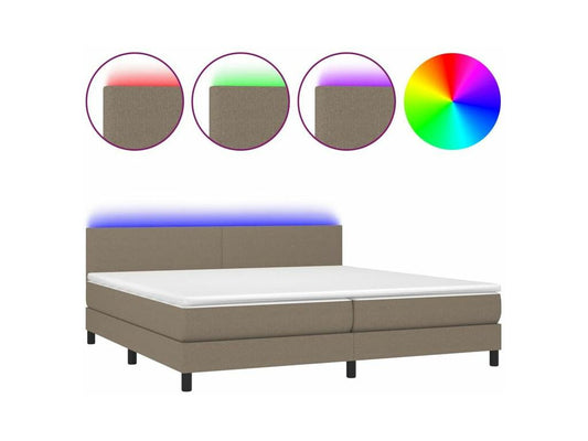 Sommier à Chicyla de lit et matelas et LED Chicyla 200x200 Tissu FSGJ18920
