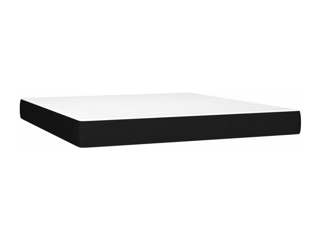 Lit à sommier tapissier avec matelas Noir 180x200 cm Tissu RYTY85278