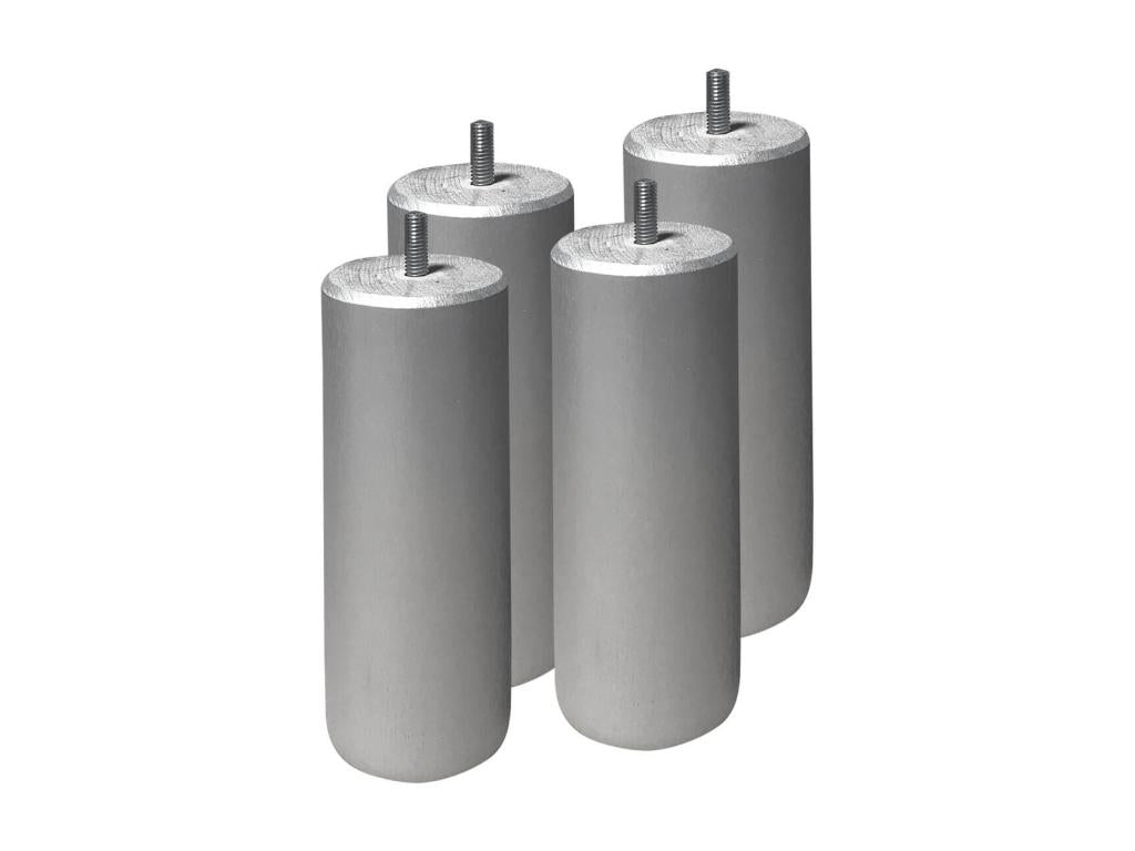 Chicyla - Pack Matelas 160x200 Sommier Tapissier Démontable 2x20 Chicyla Anthracites Pieds Argent 15cm SGJB03051