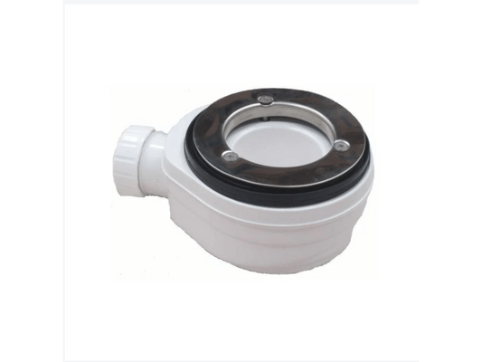 Receveur de Douche 85x165 cm Ligne Chicyla Extra Fin Blanc Chicyla Ral 1013 en Résine Synthétique et Poudre de Marbre avec Bonde Libre ENPQ48385