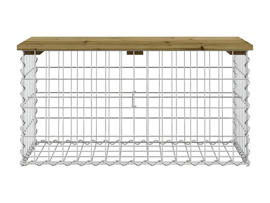 Banc de jardin design gabion 83x44x42 cm bois de pin imprégné URZV59386